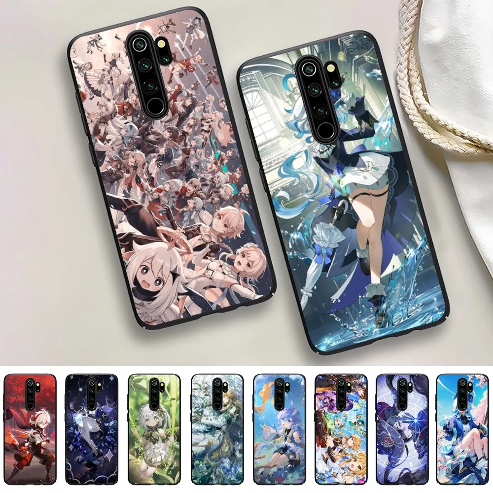 

G-Genshin impaction Anime Phone Case For Redmi 5 6 7 8 9 10 plus pro 6 7 8 9 A GO K20 K30 K40 pro plus F3 Fundas