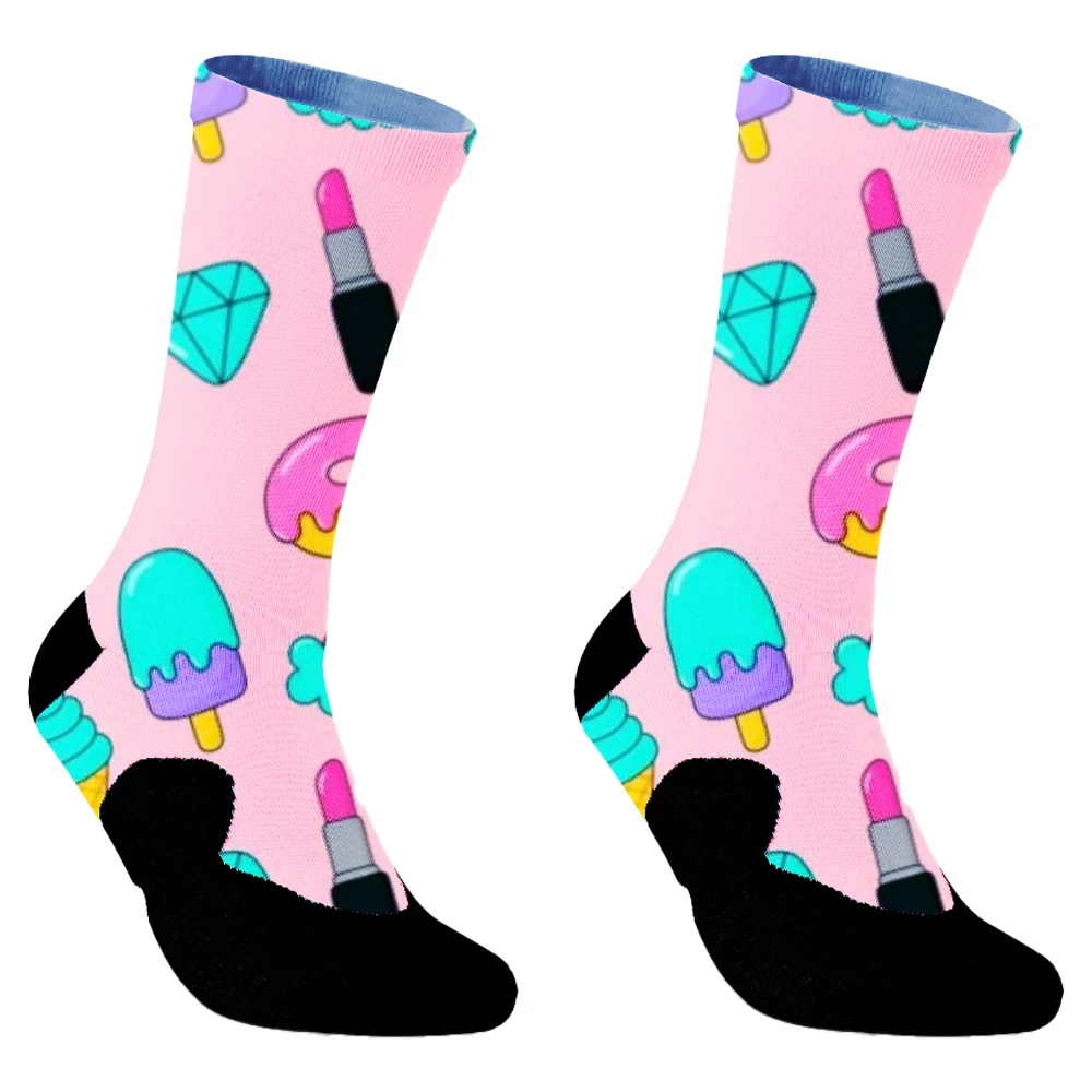 Unisex Casual Standard Thick Women's Socks Funny Novelty Sock Sox Street Chips Cotton Socks Skateboarding Teen cotton socks