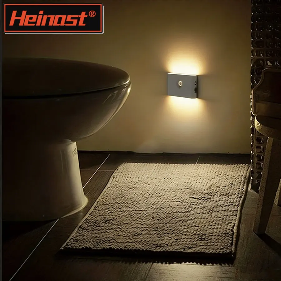 Wireless USB Rechargeable LED Motion Sensor Night Light - Waterproof for Bedroom, Corridor, and Bathroom
