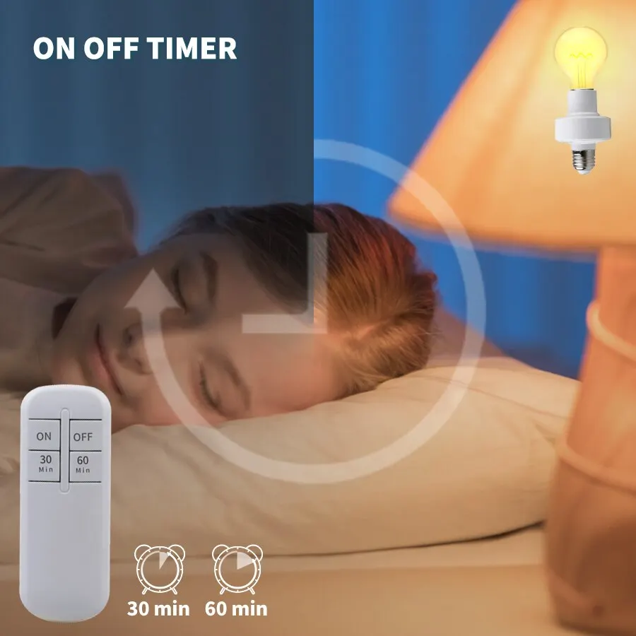 Wireless Remote Control E27 Light Socket Lamp Holder for LED Bulbs Lamp Socket 15m Range Wireless Light Switch Kit AC180-250V wireless remote controller smart ir remote control