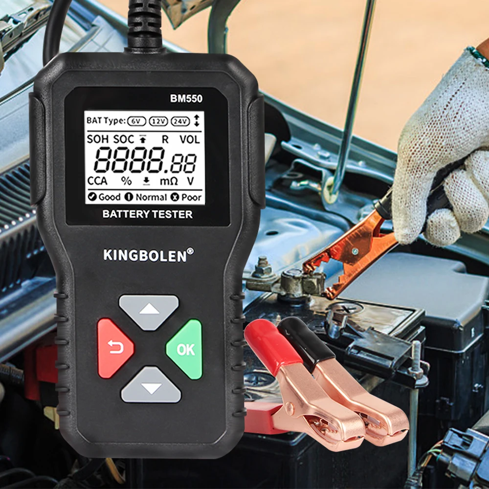 24V 6V 12V Battery Tester BM550 1002000 CCA Test Analyzer Diagnostic