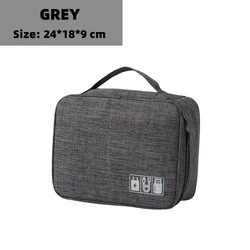 Waterproof Portable Digital Electronics and Accessories Organizer Bag (GRAY)