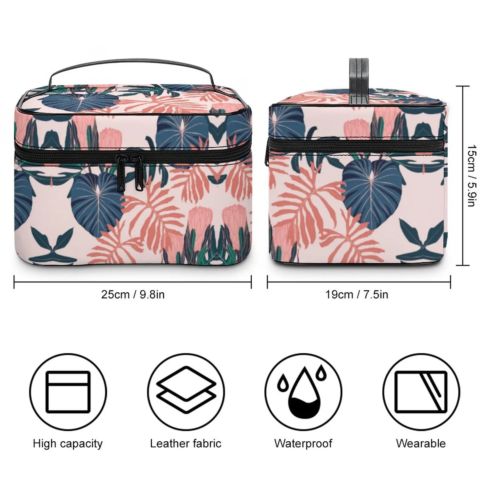 Large Women's Cosmetic Bag Toiletry Travel Bag Portable Wash Bag Makeup Pouch Large Cosmetic Bag Box Organizer Case