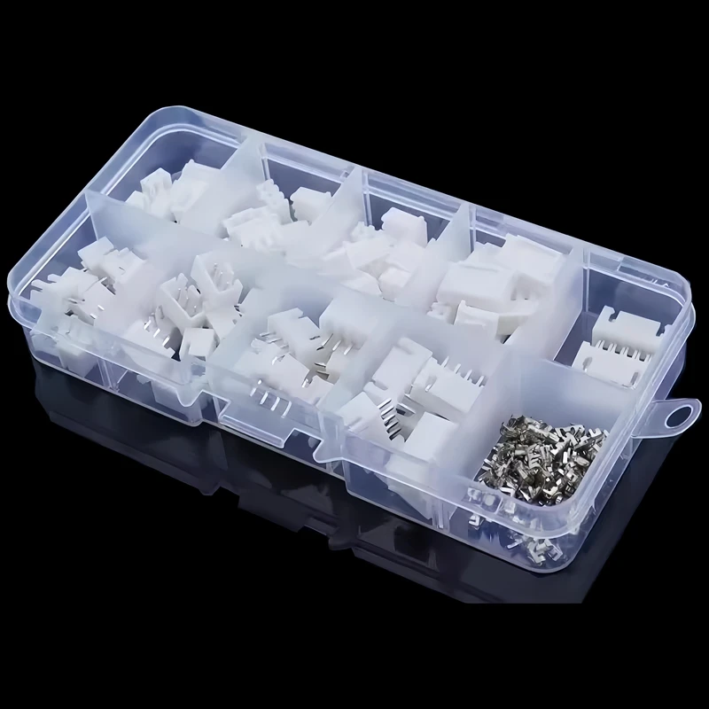 JST XH2.54 2/3/4/5pin Terminals Plastic Shell Male Plug + Female Socket Wire Connector Combination set 2.54mm 2p 3p 4p 5p 230pcs