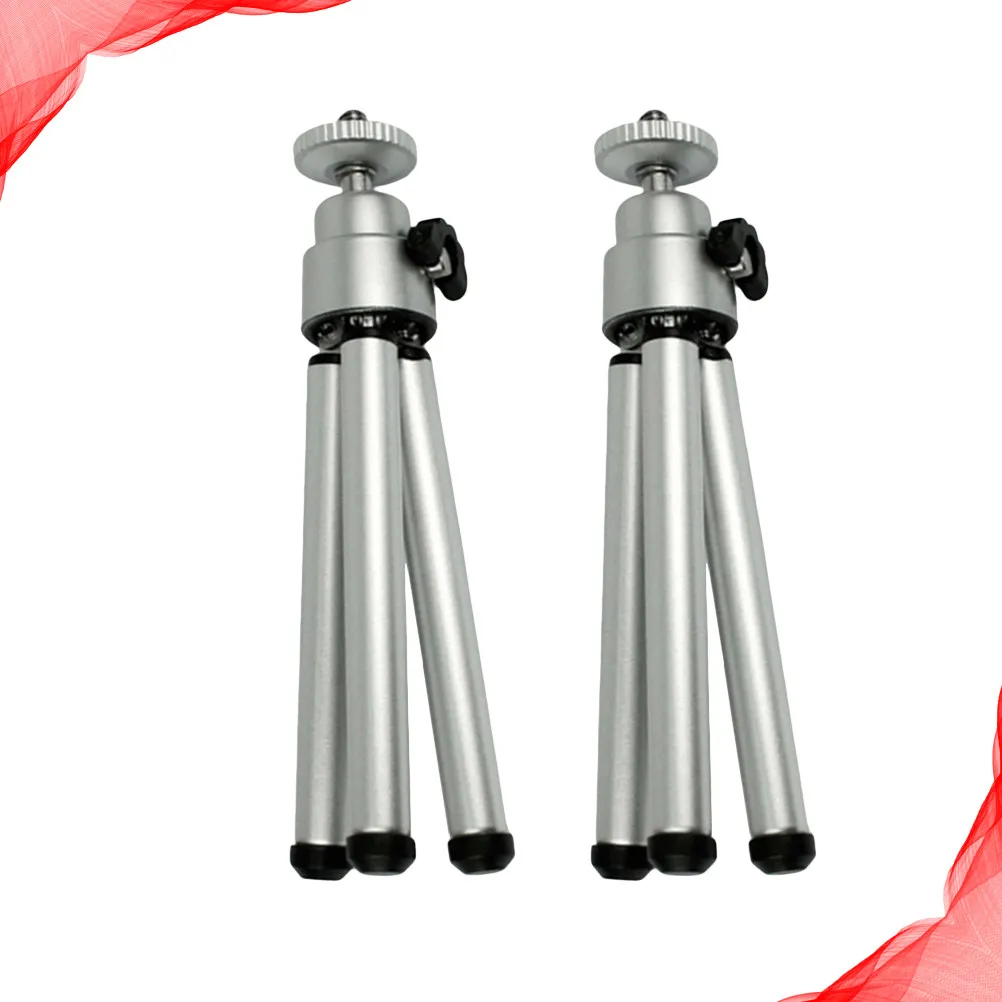 2Pcs 셀카 스틱 휴대용 유연한 알루미늄 합금 미니 삼각대 전화 홀더 클립 스탠드 카메라 및 카메라용 안정적인 촬영 플랫폼