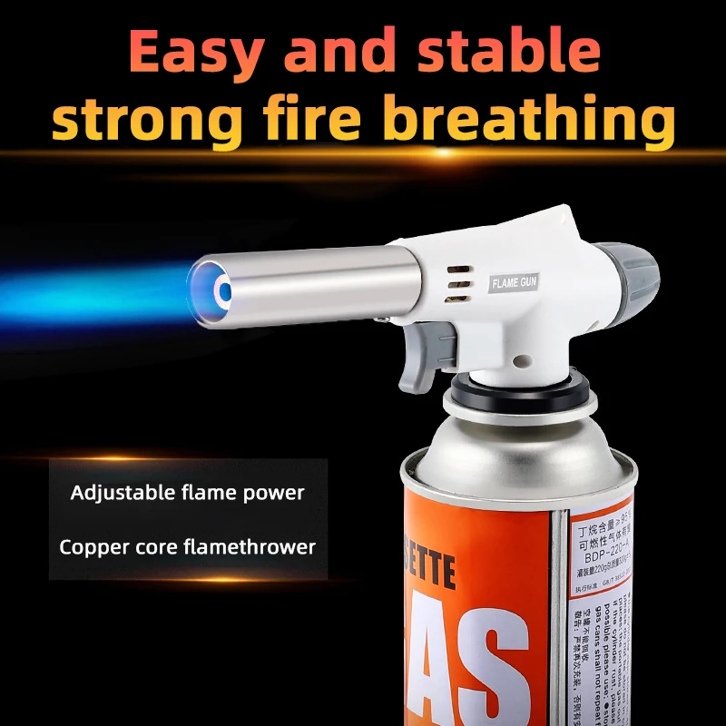 Flame Gun Torch Adjustable Flame Temperature Auto Ignition BBQ Camping