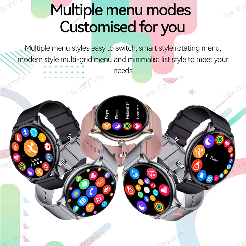 New 2025 Smart Watch Heart Rate Sleep Health Monitor Bluetooth Call Smartwatch Women Sports GPS Track Tracking For Android IOS