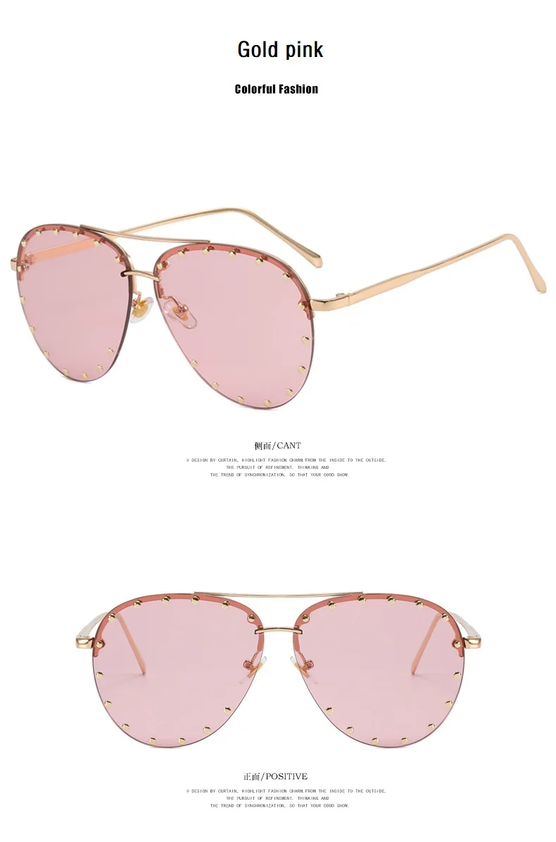 Occhiali da sole aviator donna oversize senza montatura rivetti_voghion.com