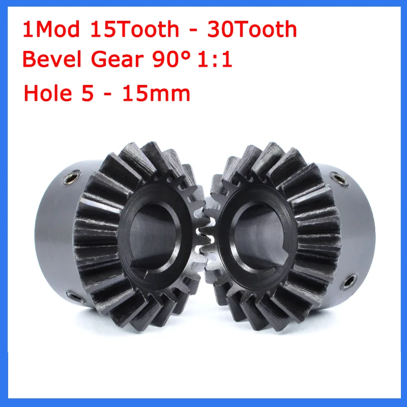 1PCS 1Mod 20Tooth 30 Tooth Carbon Steel Straight Bevel Gear Ratio 11