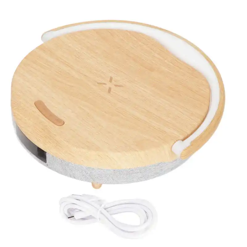 

4 in 1 Speaker Portable Night Light Speaker Phone Wireless Charging Function Clock Touch Lamp
