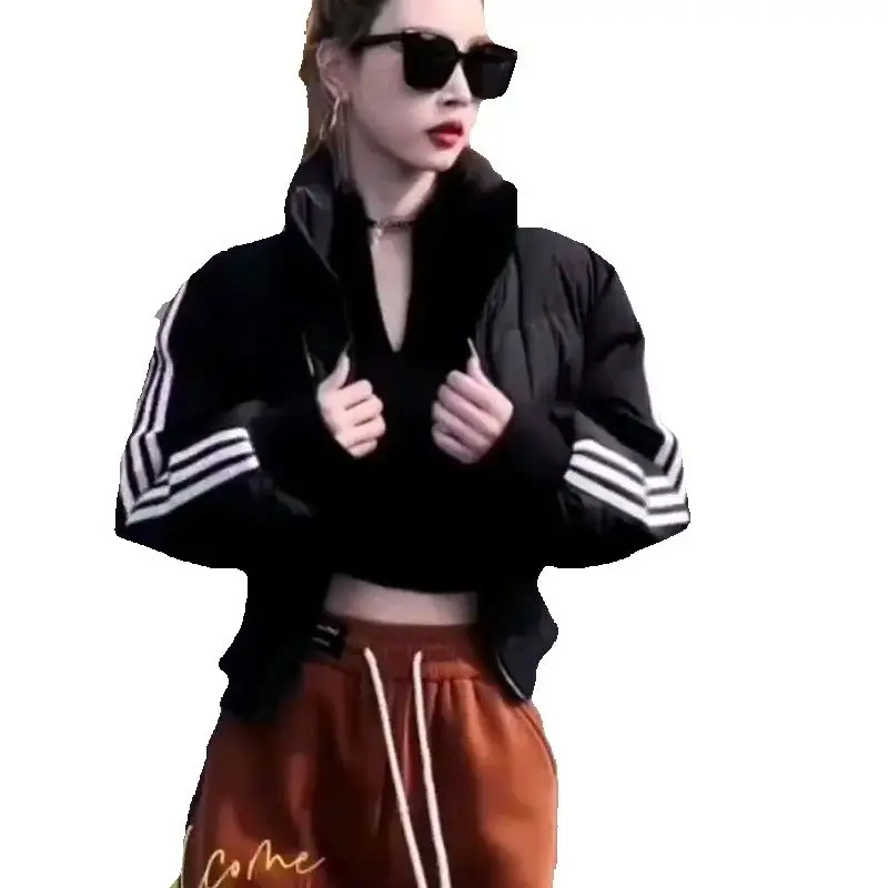 명품 Winter Golf Wear Women Korean Golf Jacket Stand Collar Keep Warm Sports Coat New Short Padded Jacket Women Clothing