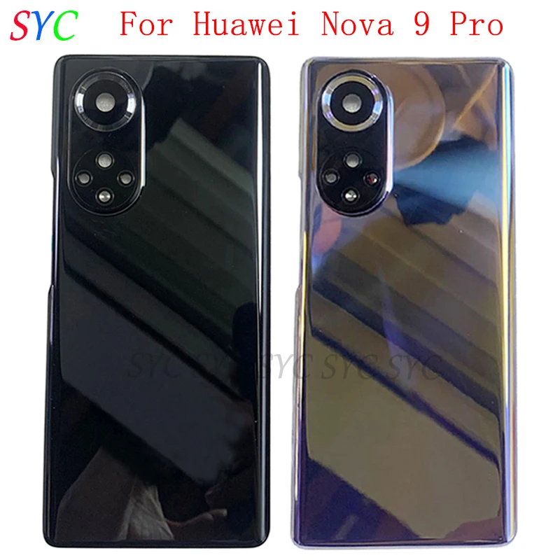 

Оригинальная задняя крышка батарейного отсека, корпус для Huawei Nova 9 Pro, задняя крышка с объективом камеры, запчасти для ремонта логотипа