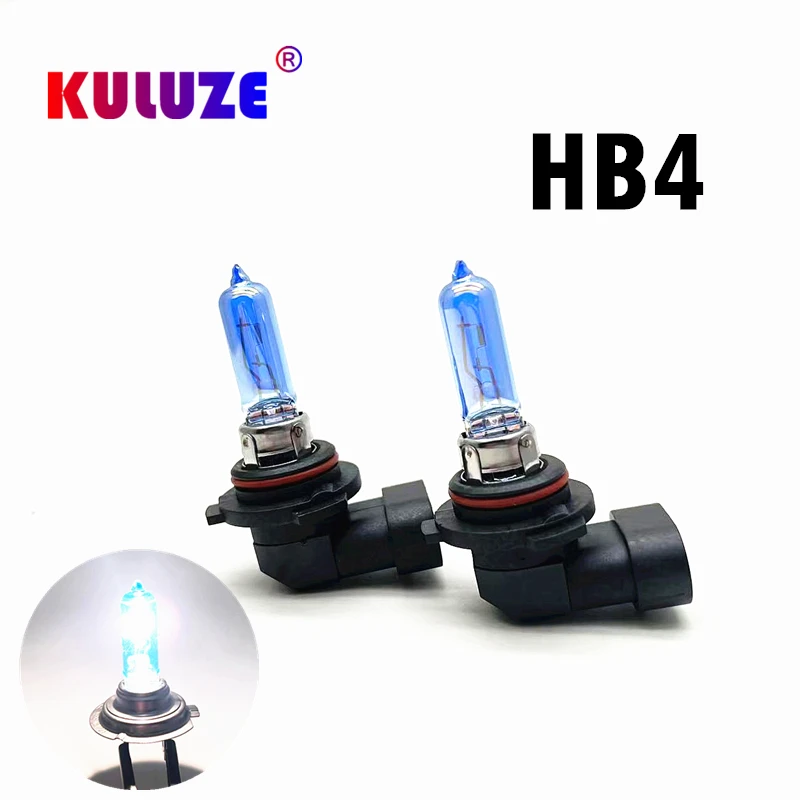 2 шт. супер яркие белые галогенные лампы KULUZE 9006 HB4 55 Вт 12 В |