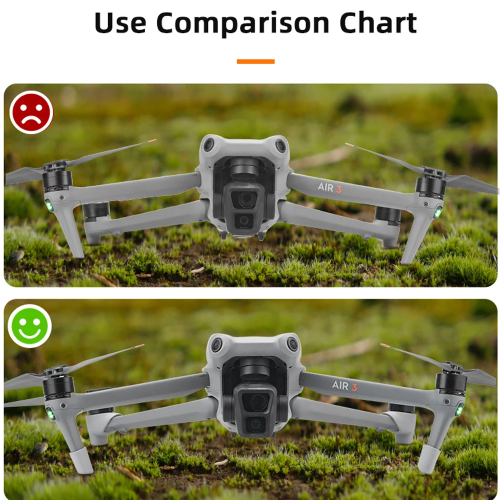 Tapis de protection pour drone installé sous un DJI Mini 3 Pro, prêt à l'atterrissage.