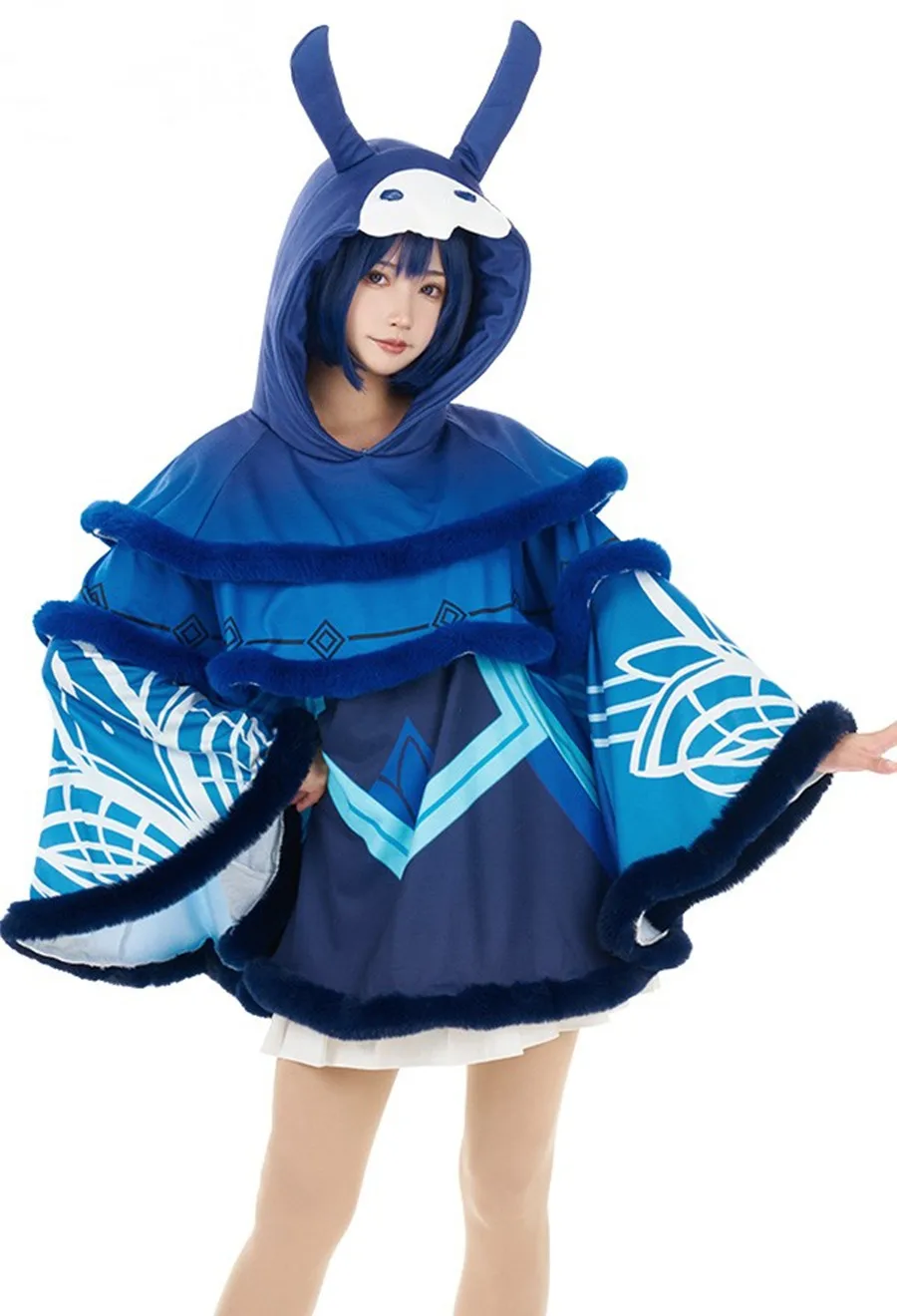 

Pre-sale Game Genshin Impact Hilichurl Ice System Abyss Mage Cosplay Costume Winter Hoodie Warm Casual Cape Role Play Clothing