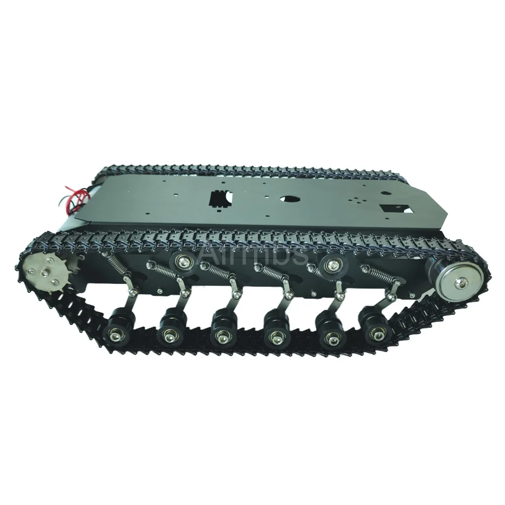 12KG 실제 하중 금속 서스펜션 크롤러 탱크 섀시 충격 흡수 로봇카 캐터필러 2WD DC 12V 모터 포함