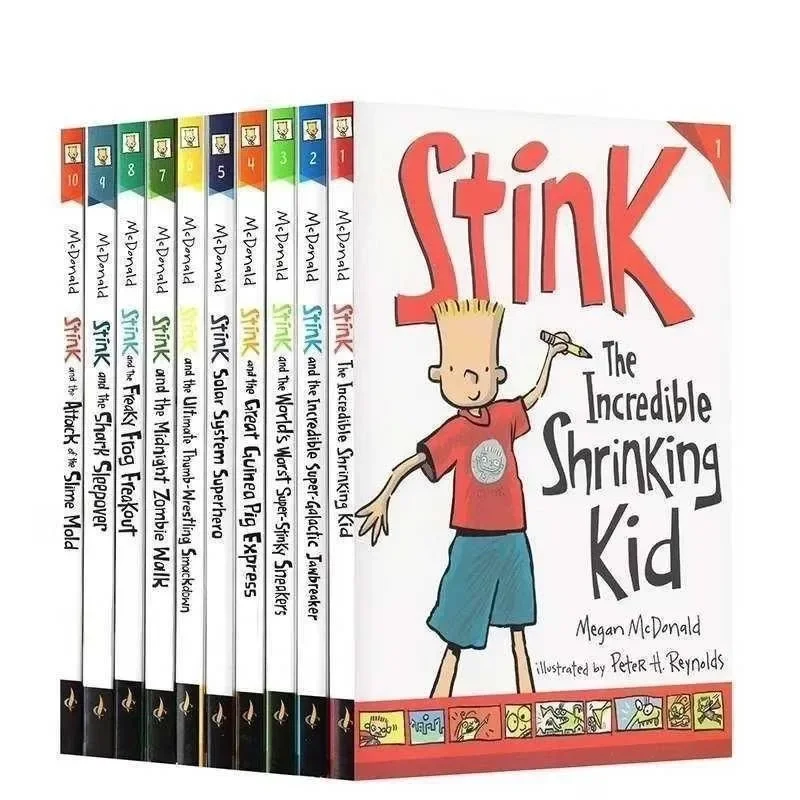 

10 томов сериала Stink, Джуди Муди/маленький Джуди, братья и сестры, английские детские рассказы для детей, книга с героями мультфильмов для чтения на ночь