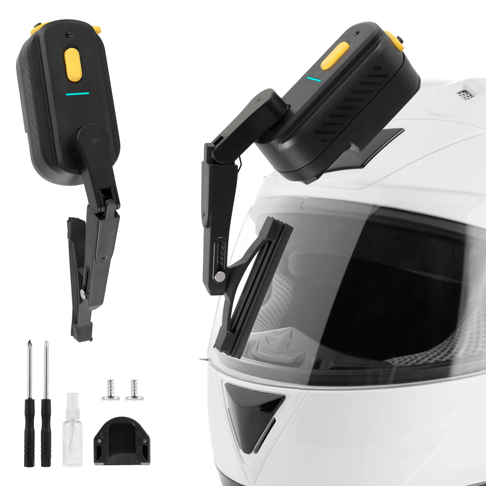 Casco Integral Moto Hombre Limpiaparabrisas Recargable Para Casco