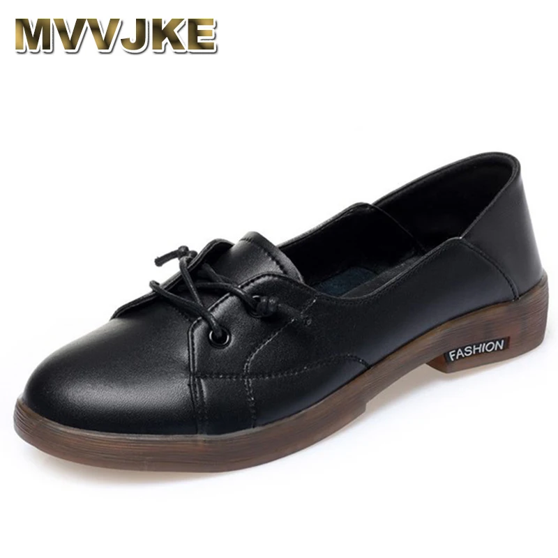 

2023 Woman Fashion Lace Up Casual Ladies Oxford Shoes Women Flat Black and White Genuine Leather Womens Mocassin Soft