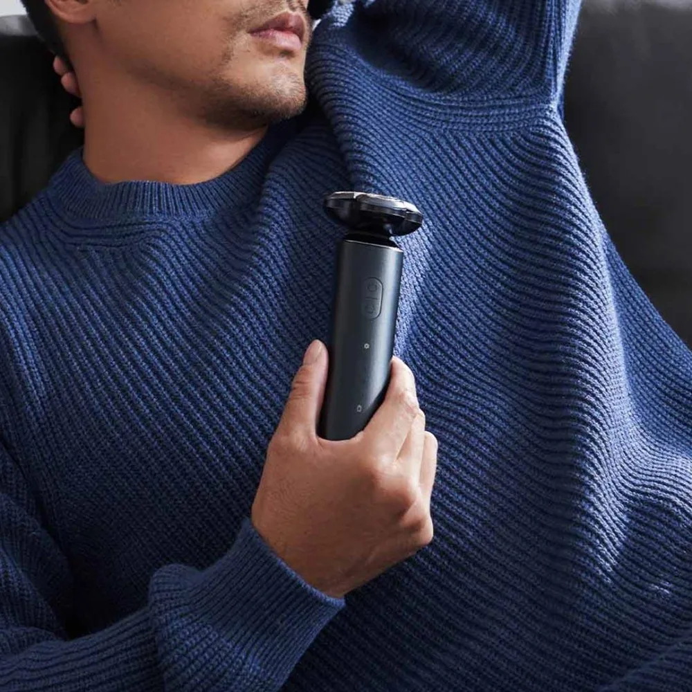 미지아 전기면도기 S700 휴대용 플렉스 면도기 3헤드 면도 IPX7 방수 세척 가능 수염 트리머 커터 충전식 새 상품