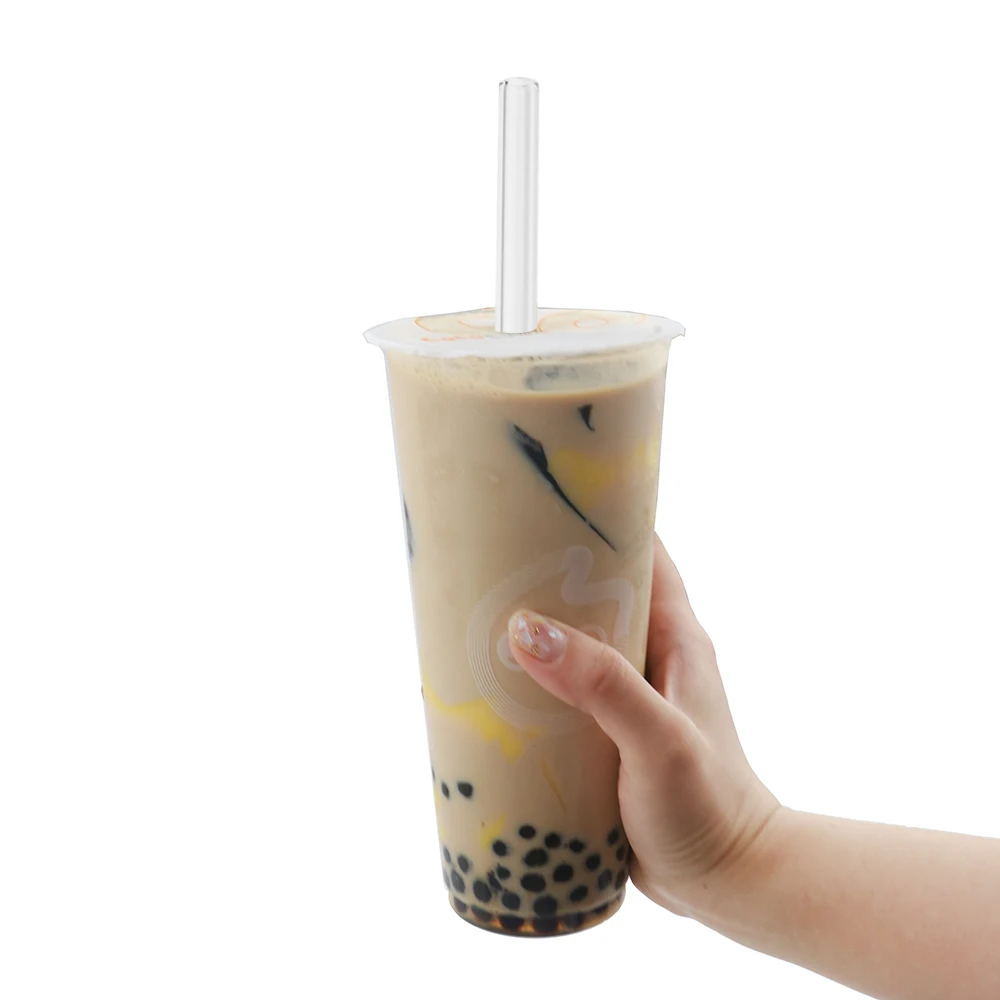 Eco-Friendly Reusable Glass Straw Set with Cleaning Brush