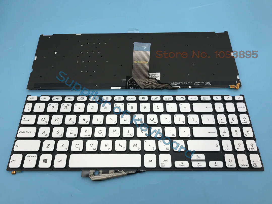 

Новинка ноутбук для Asus Vivobook X509 X509FA X509FJ X509U X509UA X509DA серия ноутбук с английской/русской клавиатурой подсветкой серебристый/черный