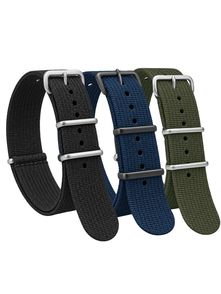 Premium Ribbed Nylon Strap - Military Ballistic Fabric Replacement Watchband