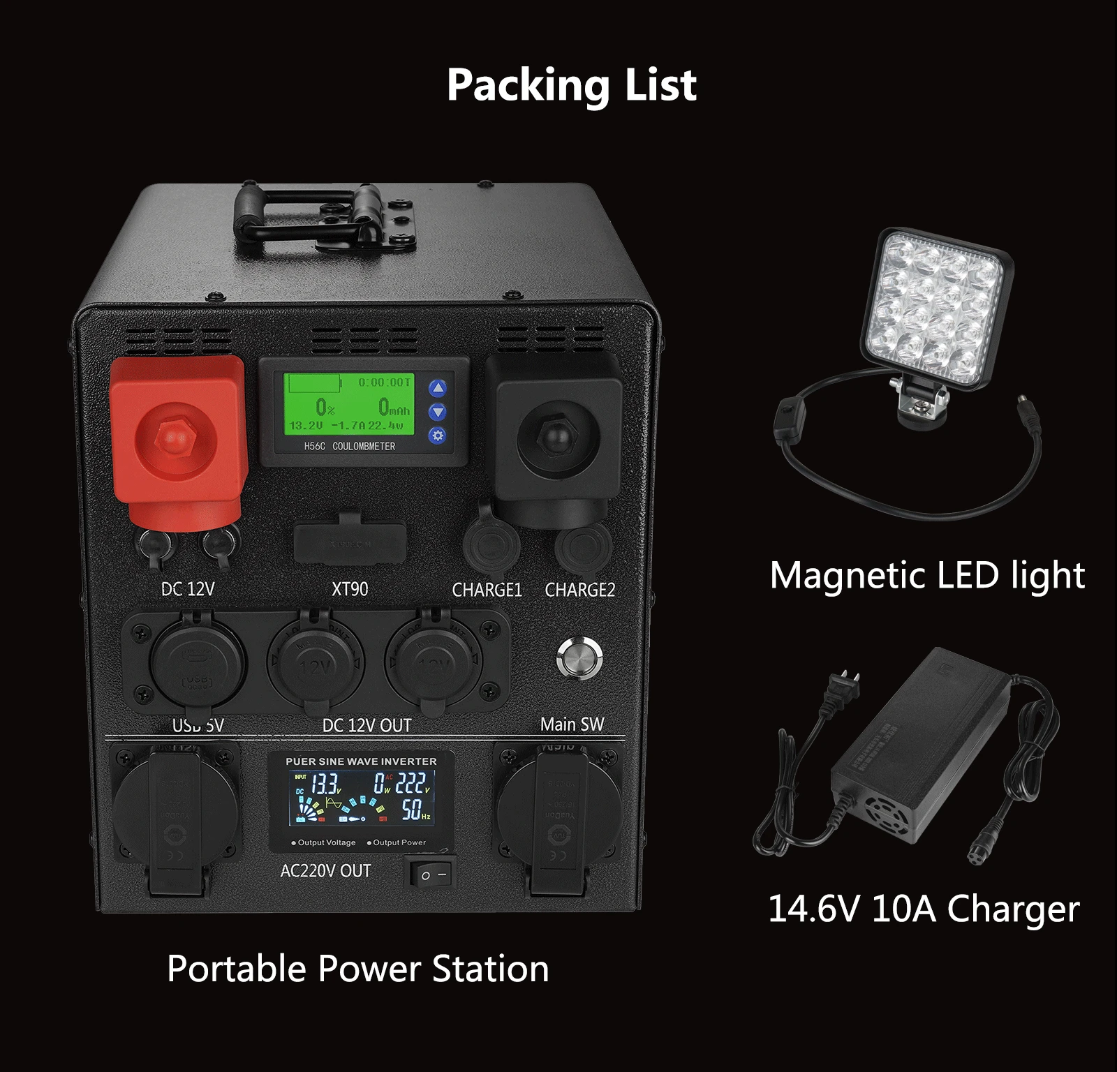 

1200W Portable Power Station 1280Wh Rechargeable LiFePO4 Battery 100Ah Battery Packs for Outdoor Working / Camping / Party