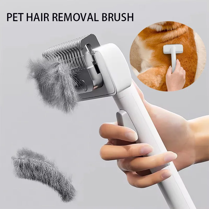 Efficient Pet Hair Removal Brush Designed For Cats Dogs The Stainless Steel Teeth Gently Remove Loose Hair Suitable For Any Pets 1