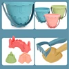 6pcs Summer Sand Bucket Seaside Toy Set Summer Sand Play Water Game Kits Sandboxes Shovel Castle Mold Model Seaside Toy P31B 6