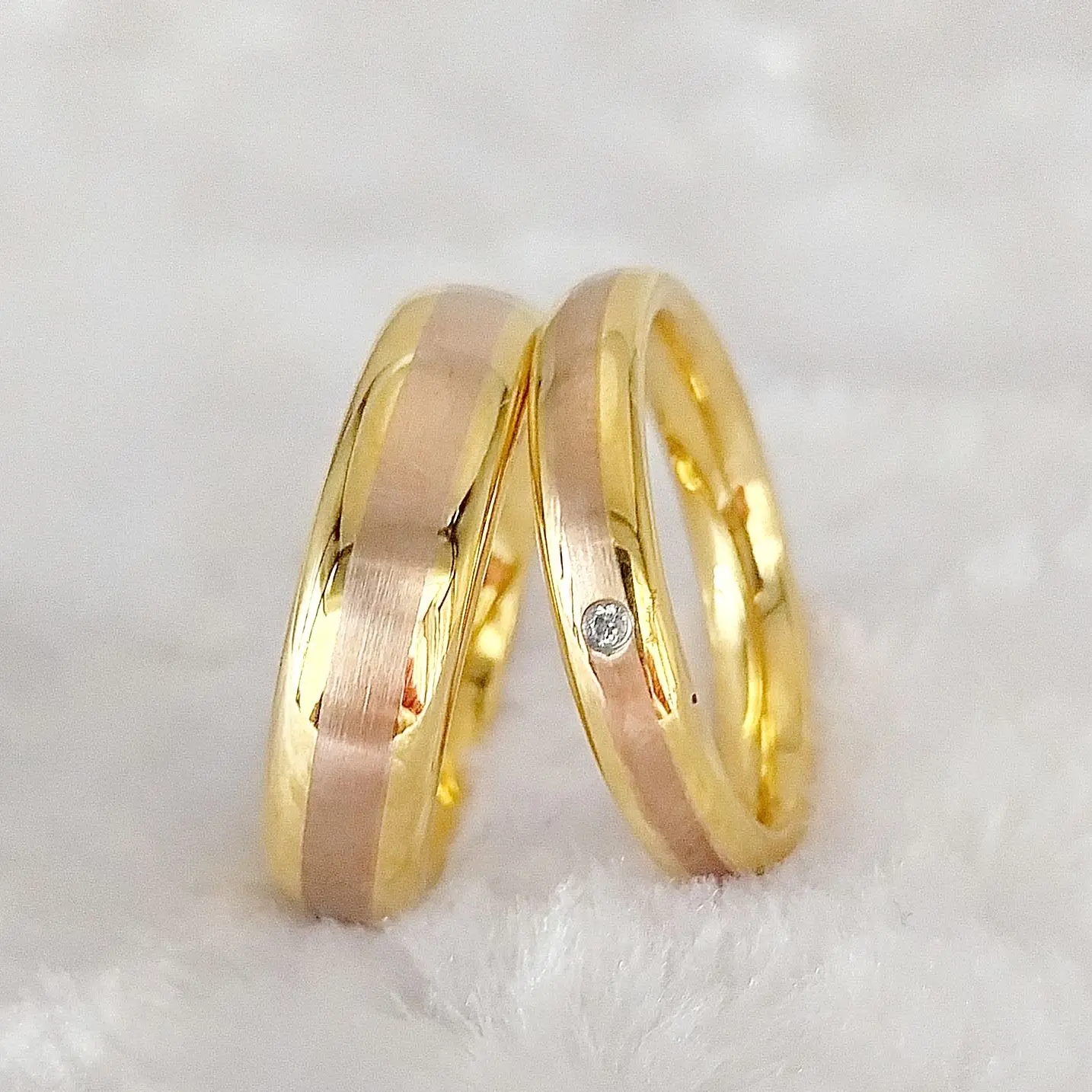 

Western Designer Anniversary Wedding Rings sets for Men and Women Couples high Quality 24k Gold Plated jewelry finger ring