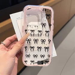 Clear 2 - in - 1 Pink Bow Phone Case - Galaxy S23 Ultra (NJ05 - Pink)