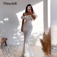

Elegant Long Mermaid Beach Wedding Dresses 2022 Strapless Sleeveless Off Shoulder Bride Bridal Gowns Boho Princess Dress