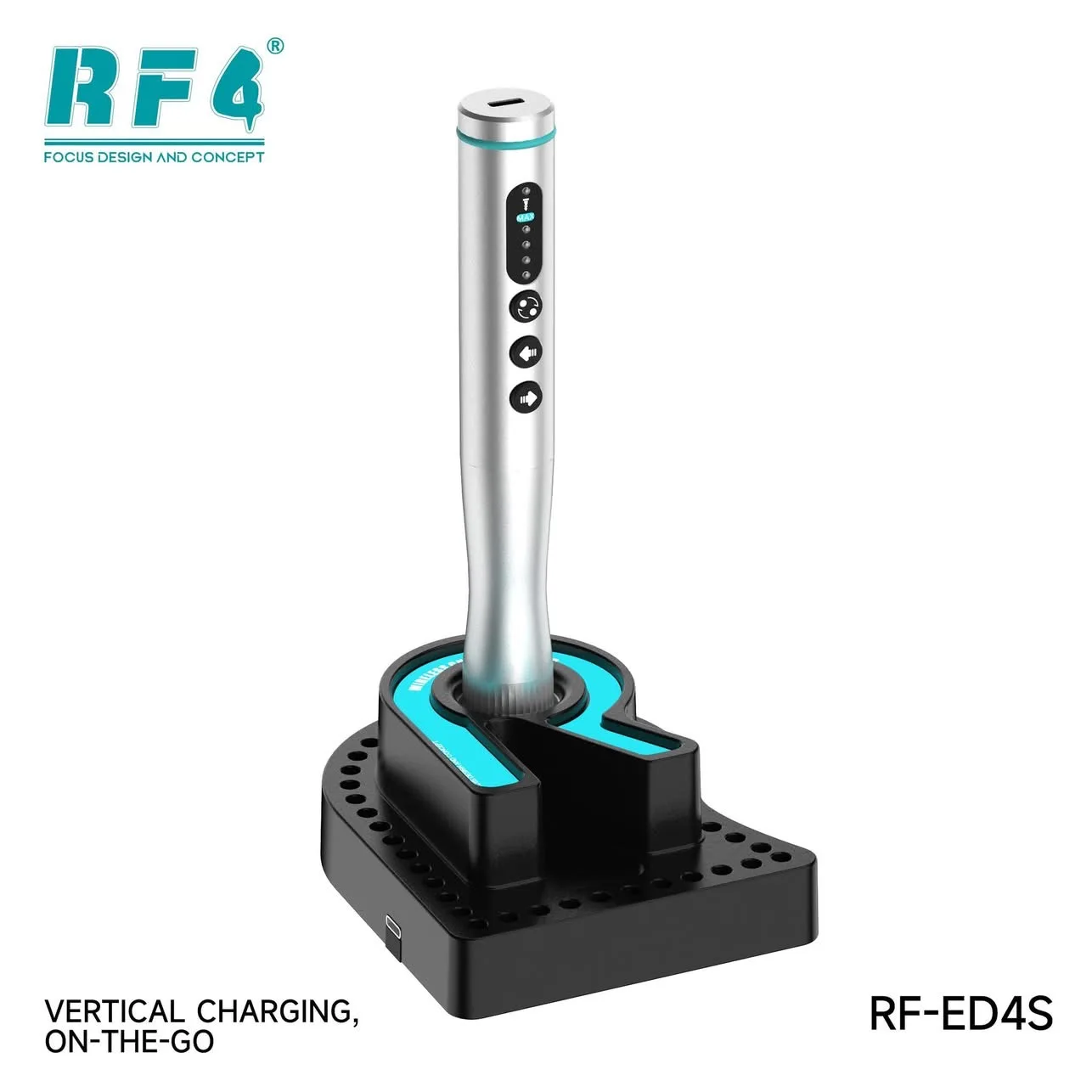 RF4 전동 드라이버 세트(다양한 교체 가능 블레이드 + 고정 브래킷 포함) 휴대용 수리 도구