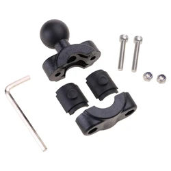 Rail Mount 1 - Inch Ball Car Headrest and Motorcycle Rearview Mirror Stem Mount (Black)