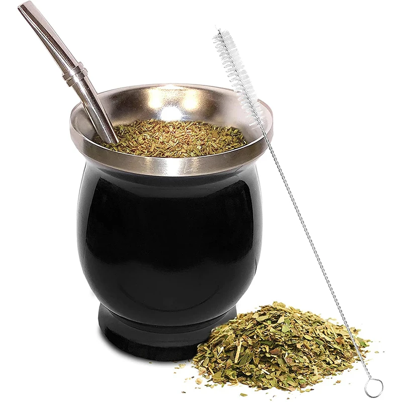 Mate Tea Cup Straw High Temperature Resistant Nutritious Drinking Utensils Water Mug Kitchen Supplies 304 Stainless Steel tea cup