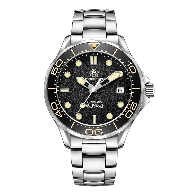 ADDIESDIVE 2023 Men Automatic Mechanical Watches Men's 316L Stainless Steel Super Luminous Sapphire glass 200m diving wristwatch