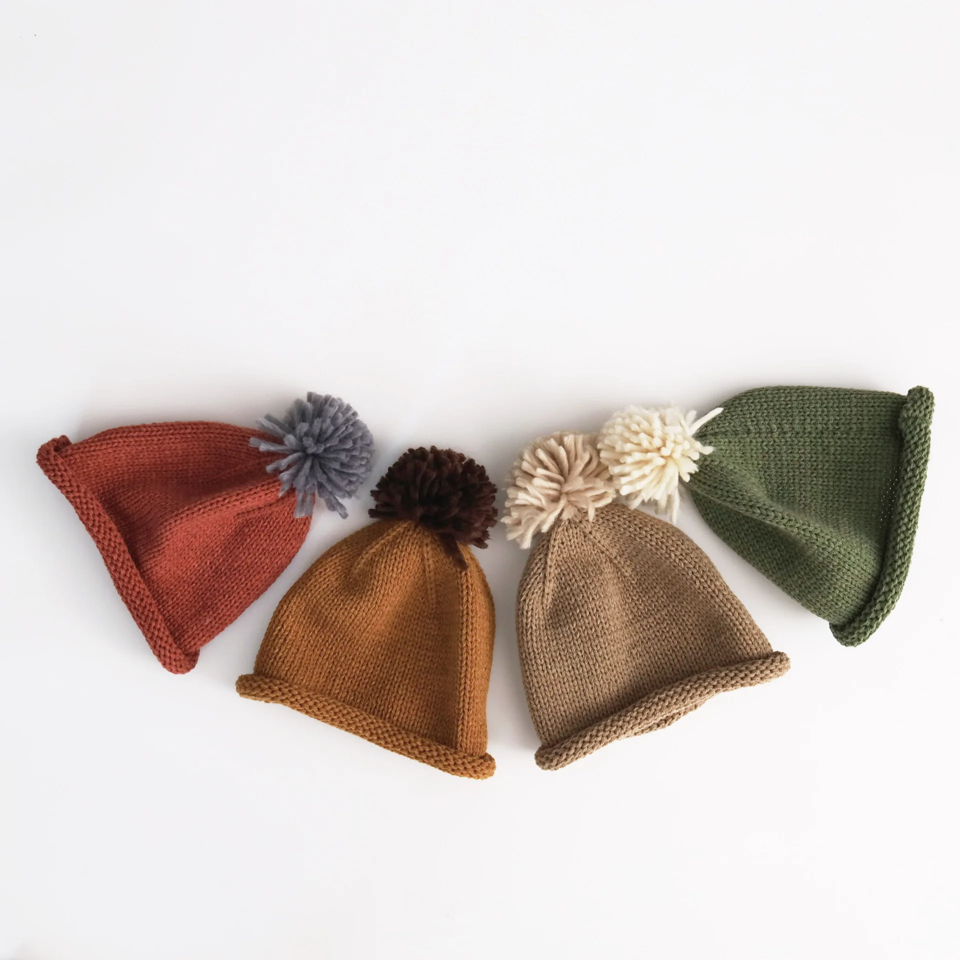 Kids Warm Knitted Beanie Hat with Pom Pom for Winter