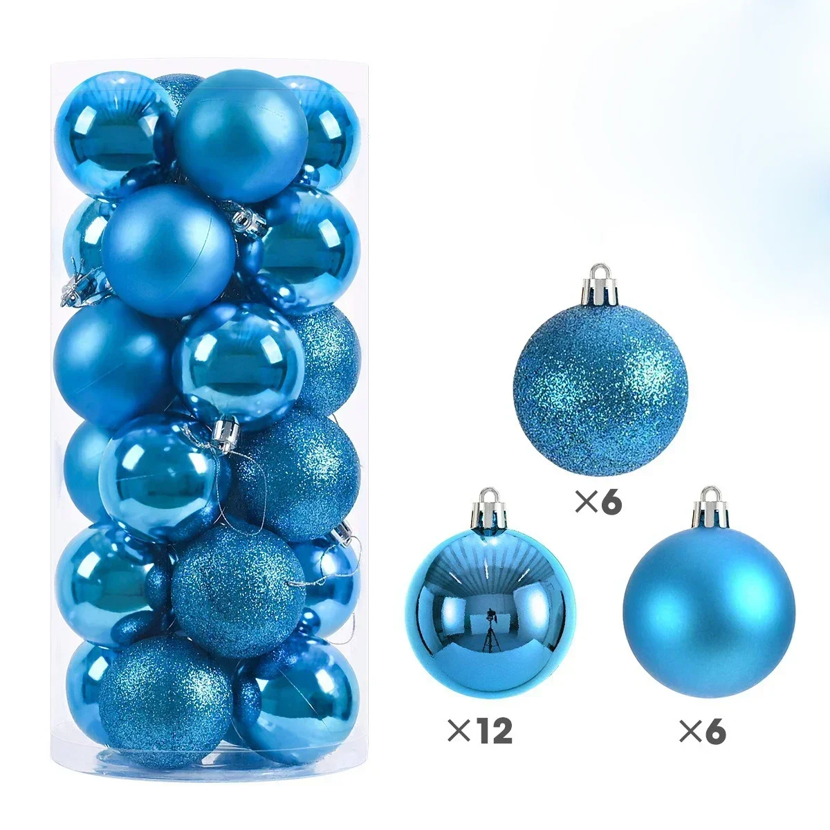 24Pcs 3/4/6CM Christmas Balls Big Ball Christmas Tree Pendant Ornaments For Party Decor 2025 New Year Navidad Gifts Accessory_voghion.com
