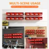 LEADLOONG Durable Wall Mount Organization 49.7*11.4 CM/19.6*4.5 INCH Metal Pegboard For Parts Bin Organizere 4