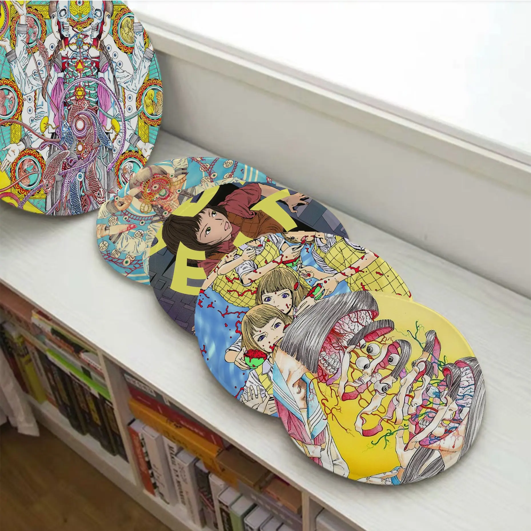 

Shintaro Kago Art Seat Cushion Office Dining Stool Pad Sponge Sofa Mat Non-Slip Seat Mat