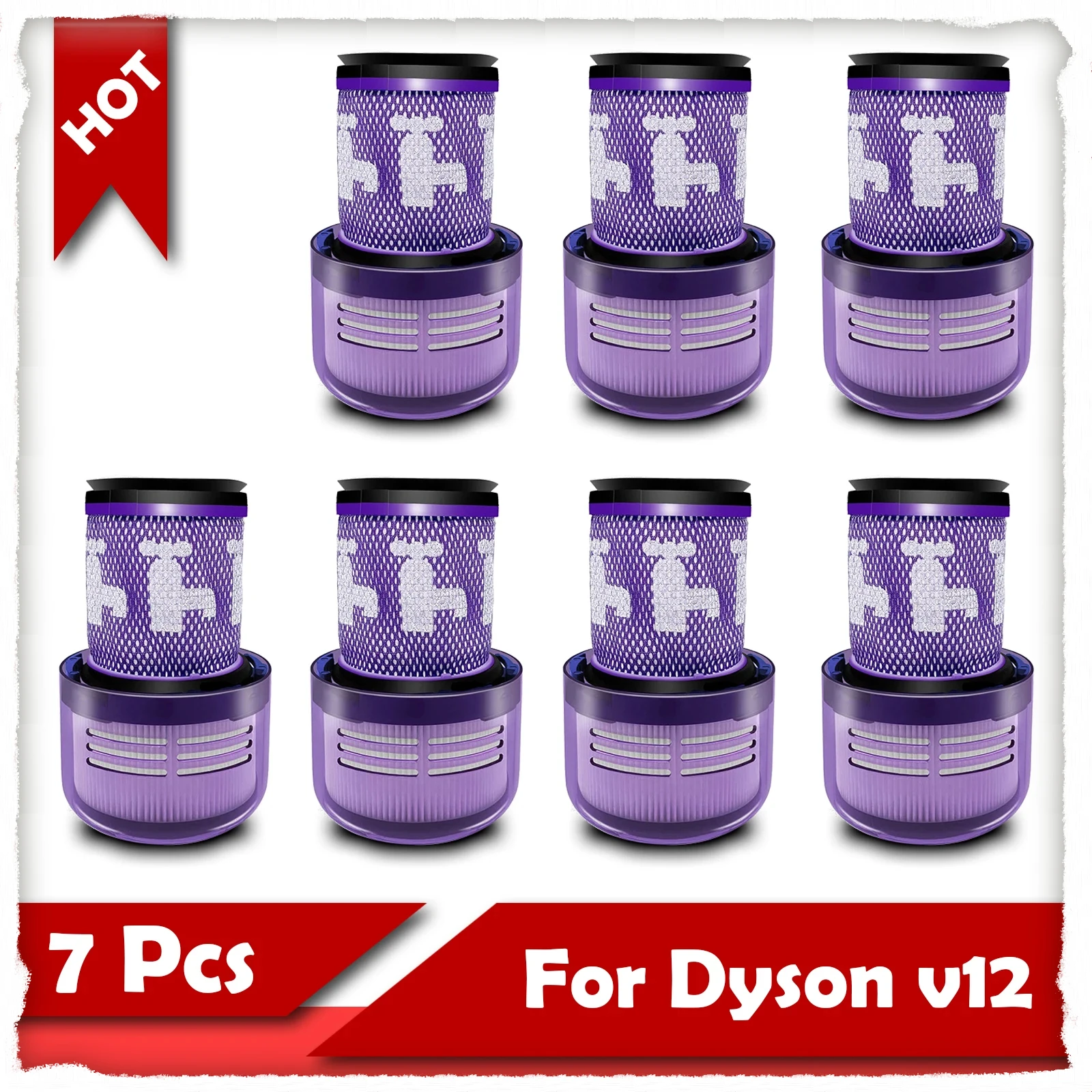 

7 pcs For Dyson V12 HEPA Filter Compatible with Dyson Vacuum Replacement Filters