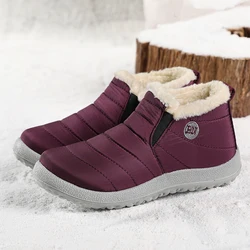 Men's Waterproof Snow Hiking Boots - Winter Outdoor Platform Footwear - 46 (BNRed)