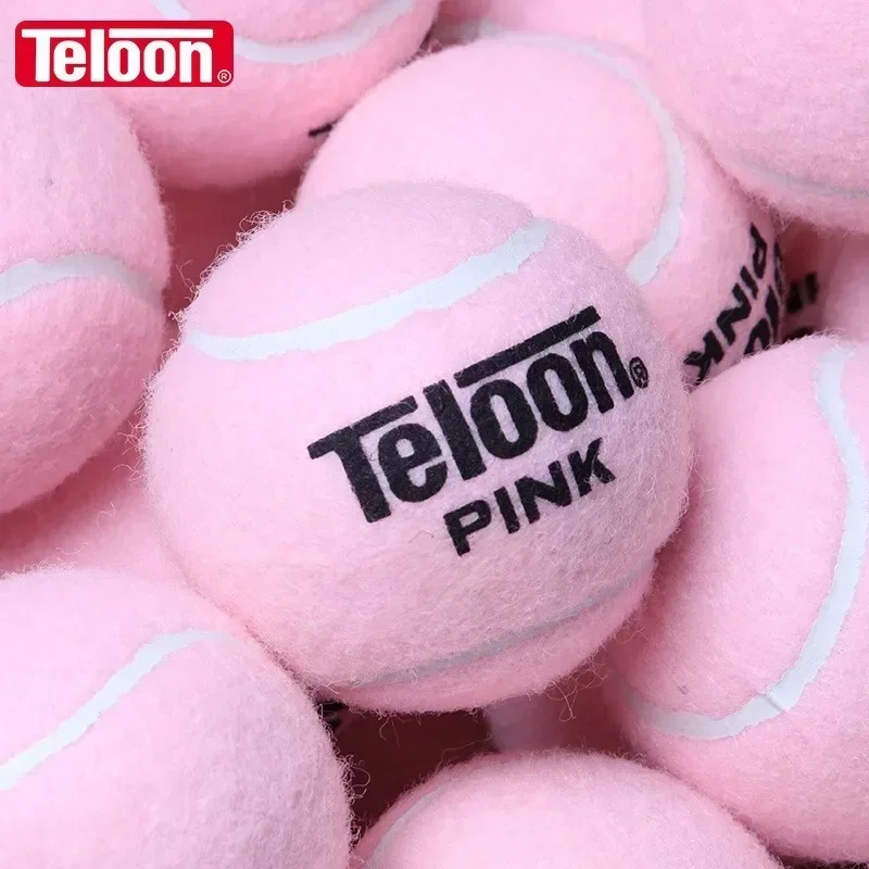 1/2 Pack Pink Tennis Ball High Elasticity Training Entertainment Ball Tennis For Competition Training Exercises for Beginner
