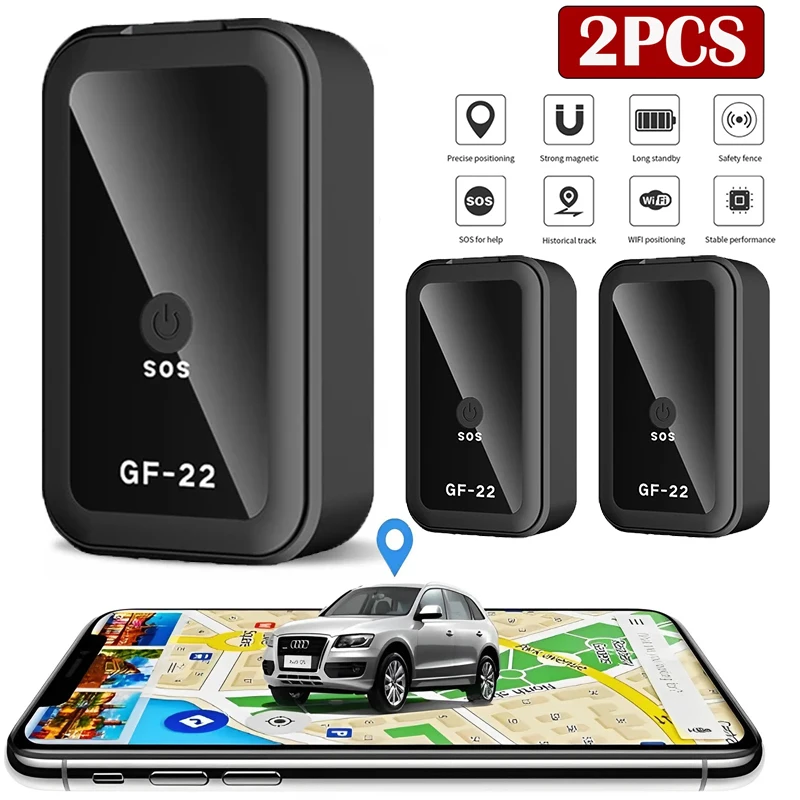 GF-22 Car Tracker Device Strong Magnetic Automatic Alarm Motorcycle Car  Mini GPS Trackers Voice Control Anti-Lost Device Locator