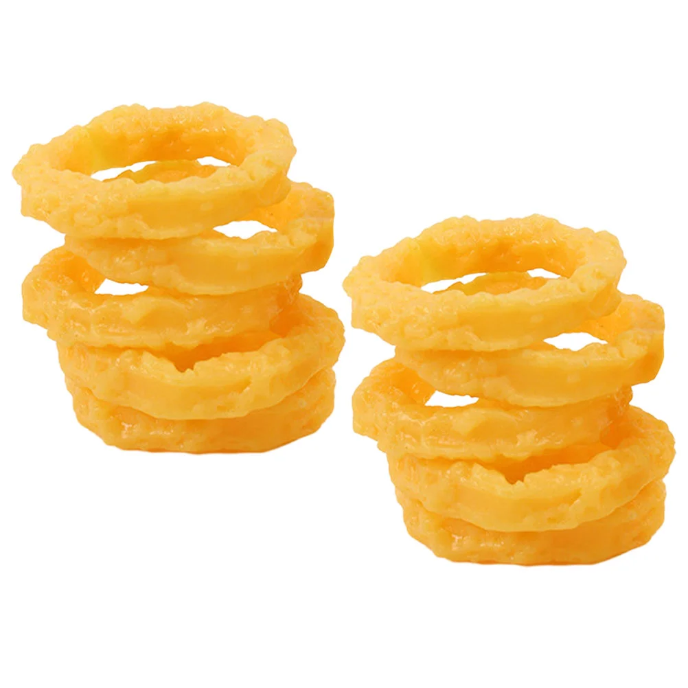 

10 Pcs Imitation Meat Simulated Squid Ring Fake Food Pvc Rings Photo Prop Model