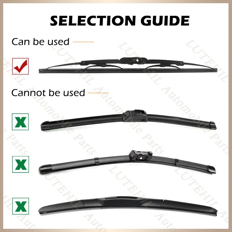 Car Vehicle Insert Rubber strip Wiper Blade (Refill) 6mm Soft 14" 16" 17" 18" 19" 20" 21" 22" 24" 26" 28" 1pcs Accessorie 2