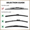 Car Vehicle Insert Rubber strip Wiper Blade (Refill) 6mm Soft 14" 16" 17" 18" 19" 20" 21" 22" 24" 26" 28" 1pcs Accessorie 2