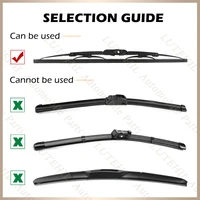 Car Vehicle Insert Rubber strip Wiper Blade (Refill) 6mm Soft 14" 16" 17" 18" 19" 20" 21" 22" 24" 26" 28" 1pcs Accessorie 2