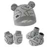 3pcs/set Cotton Newborn Cap with Anti Scratch Mittens and Foot Cover Infant Warm Headwear Baby Gloves with Socks Set 5